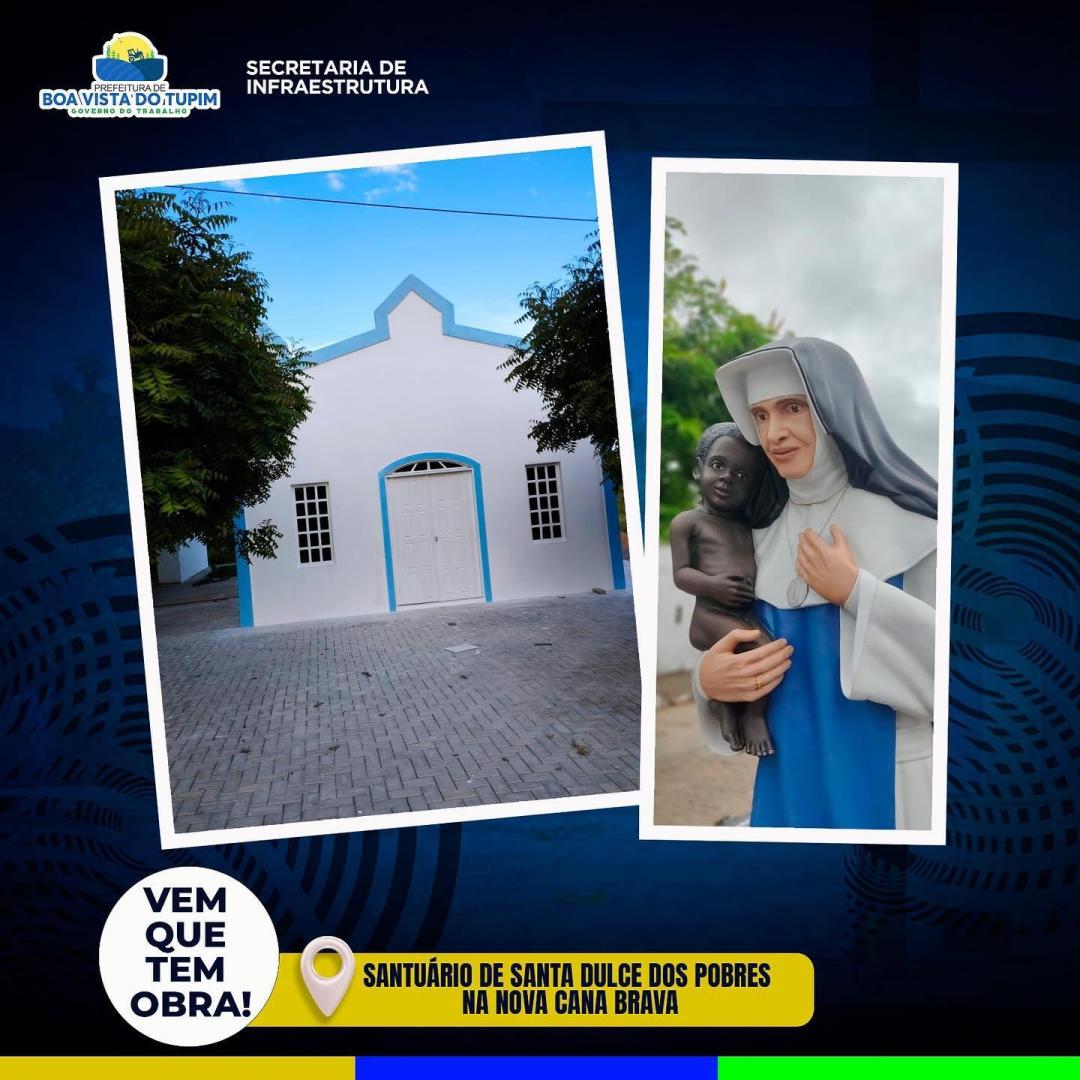 A obra do Santuário de Santa Dulce dos pobres (Caminho de Santa Dulce) segue em ritmo acelerado no Assentamento Nova Cana Brava